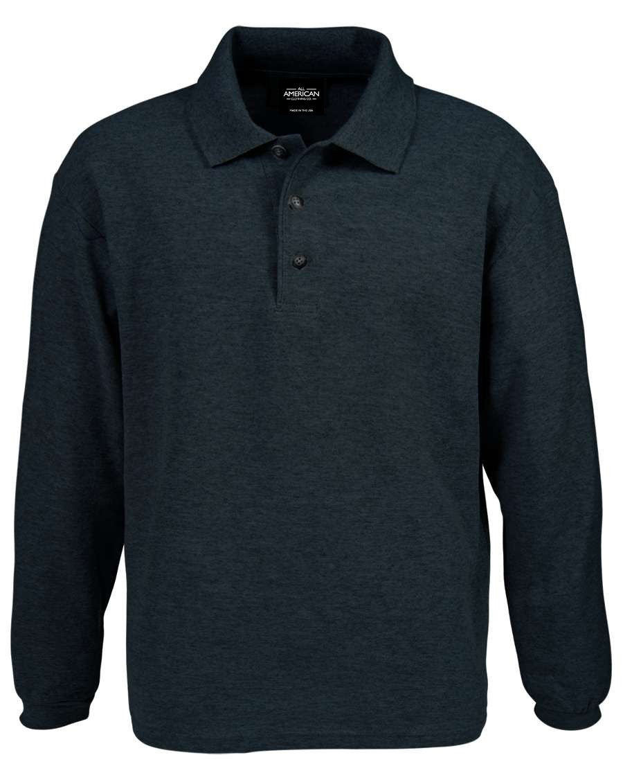 Men’s Cotton Stretch Long Sleeve Polo Shirt
