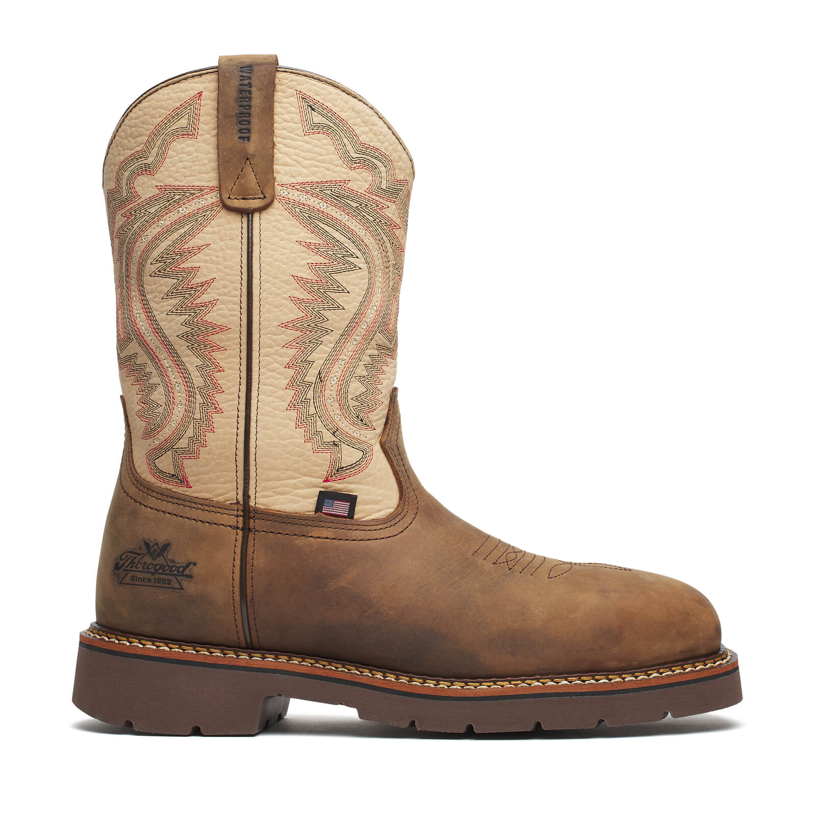 Western Work Series 11" Waterproof Crazy Horse/Rawhide Nano Composite Safety Toe Work Boot