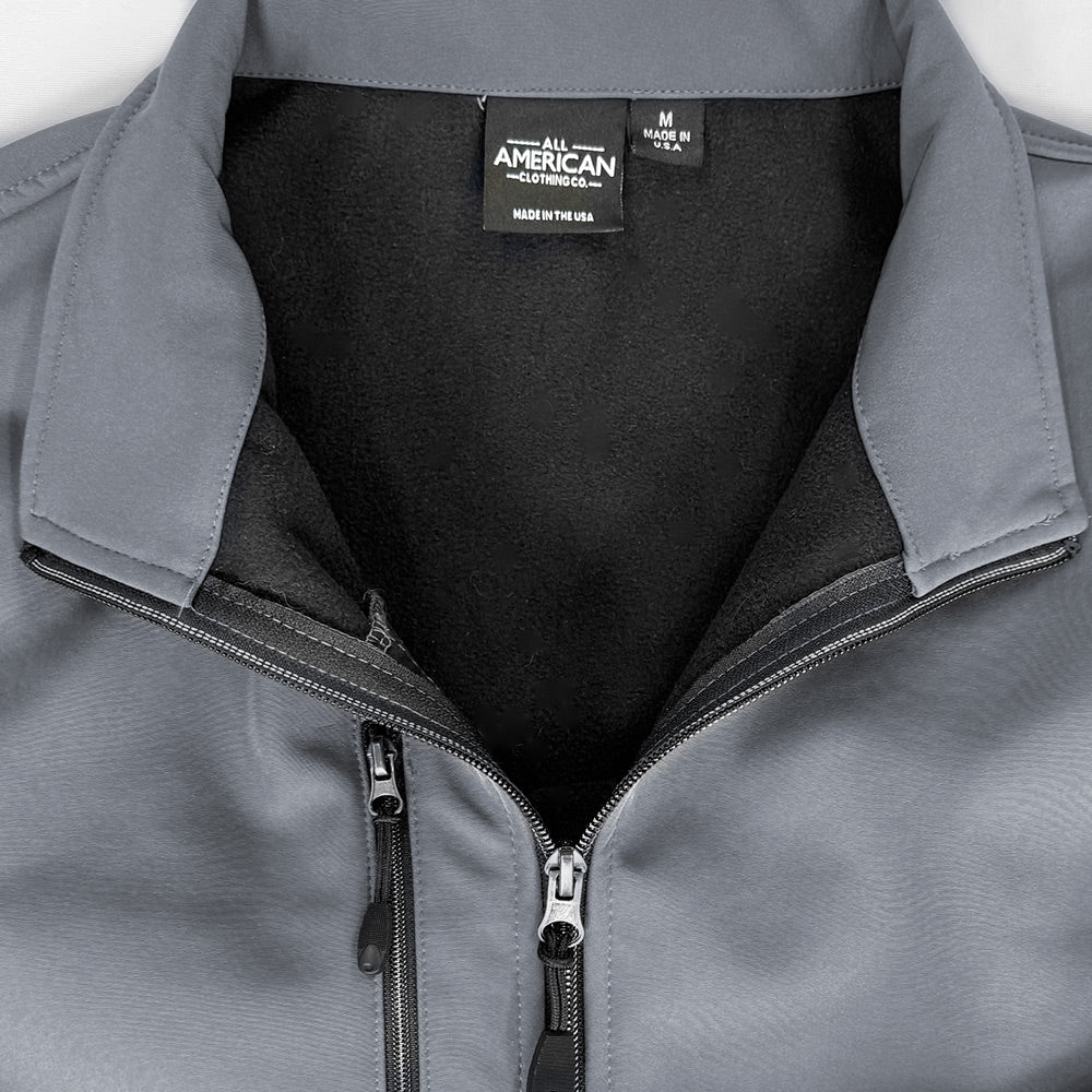 Men's Weather Resistant Soft Shell Fleece Full-Zip Jacket