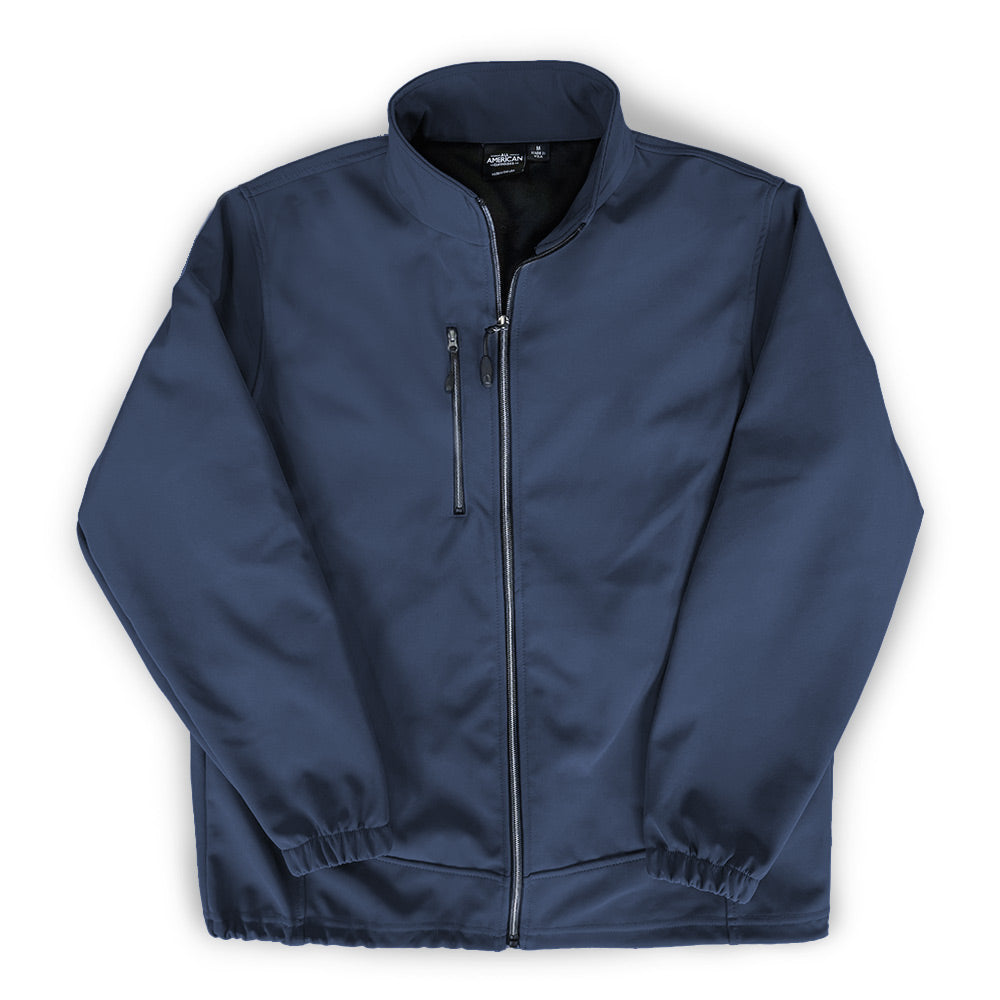 Men's Weather Resistant Soft Shell Fleece Full-Zip Jacket