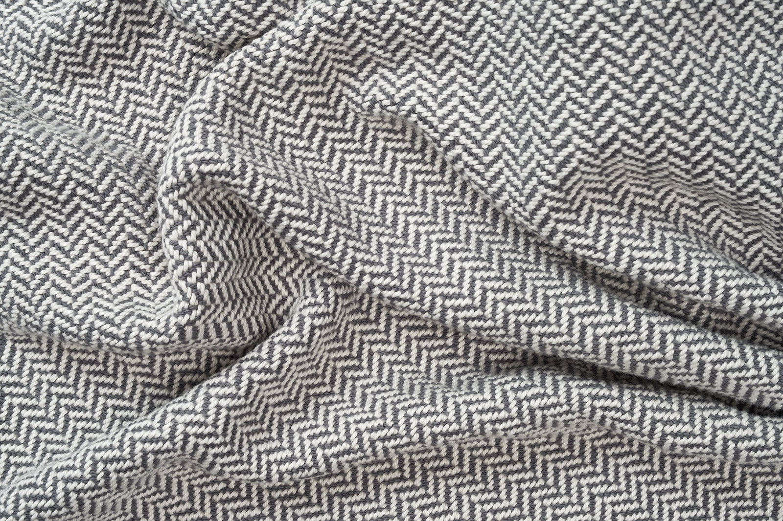 American Made Herringbone Weave Cotton Blanket