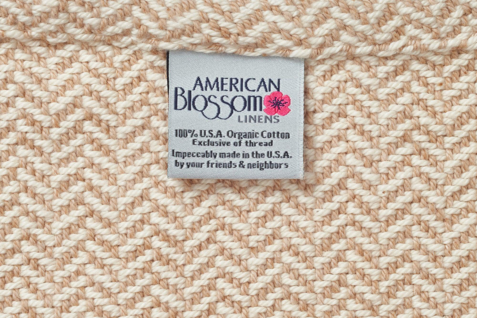 American Made Herringbone Weave Cotton Blanket
