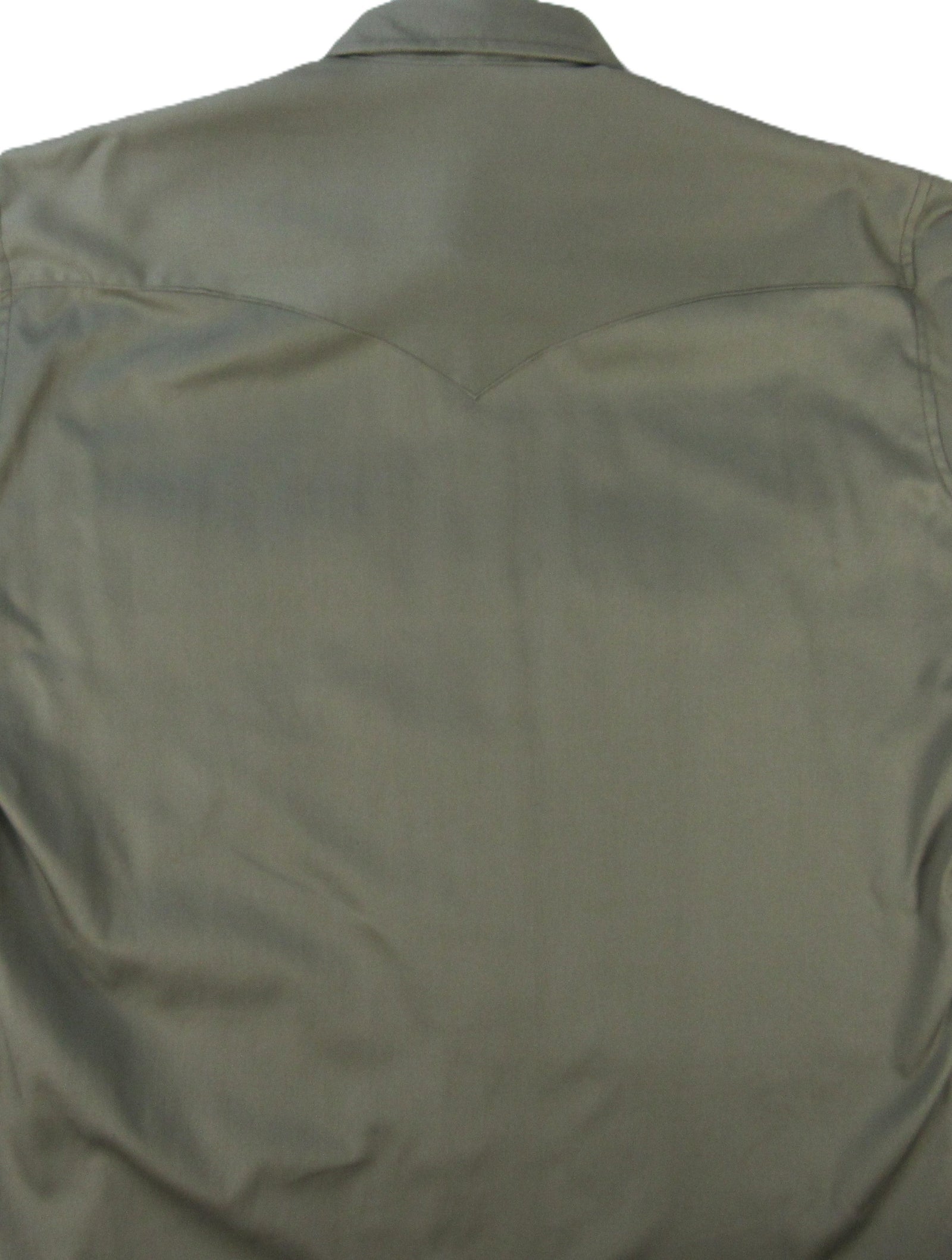 Men's Long Sleeve Solid Twill Safari Green Shirt