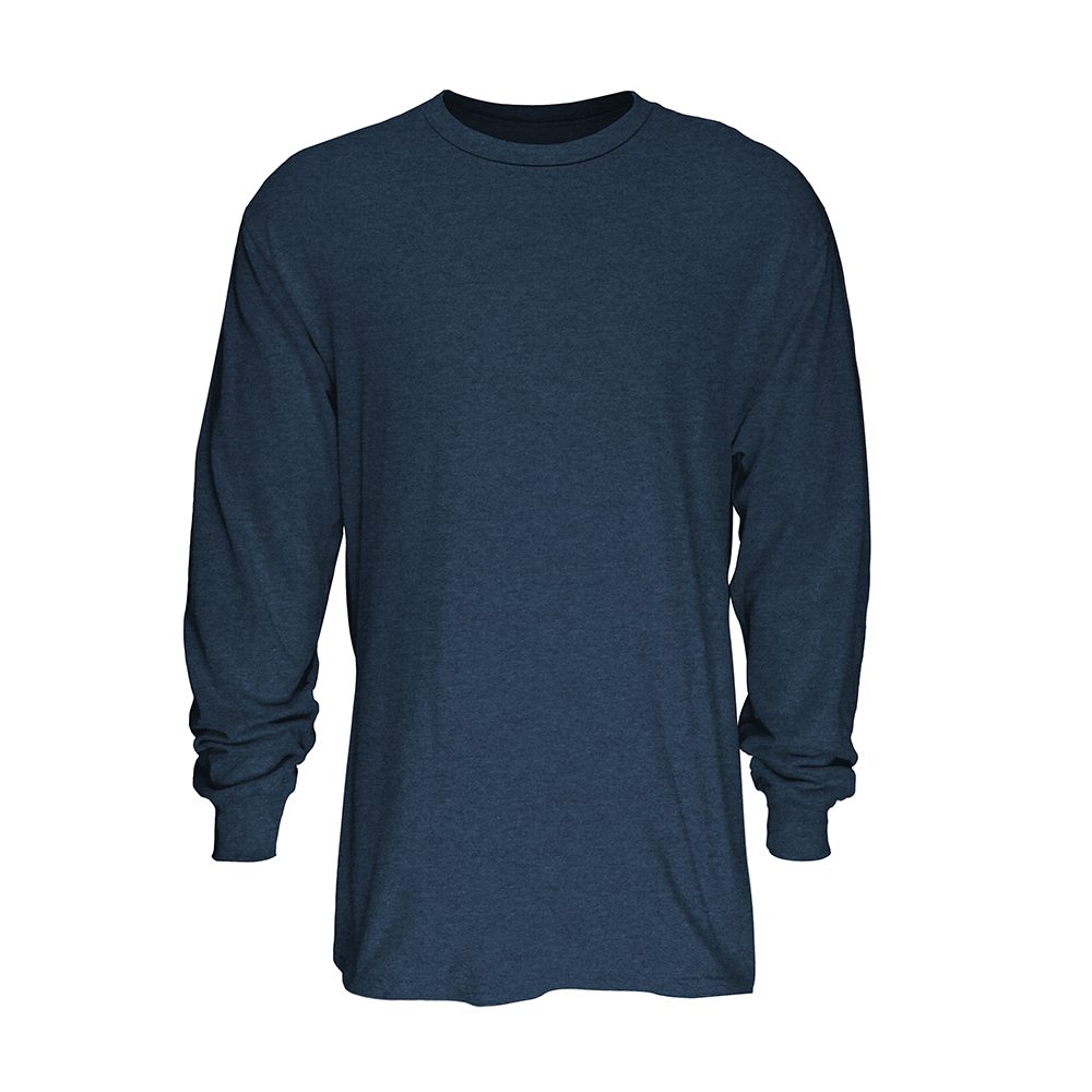 Classic Cotton Blend Long Sleeve Crew Neck T-Shirt