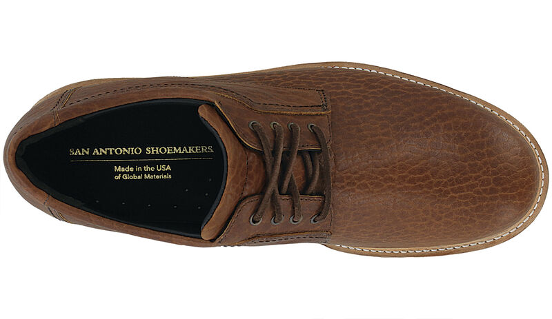 Men's Premium Bison Leather Lace-Up Work Shoe