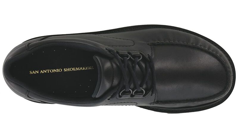 Men’s Matte Black Premium Leather Lace-Up Walking Shoe