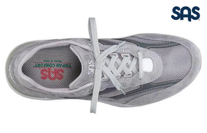 SAS Men's Gray Journey Mesh Lace Up Sneaker San Antonio Shoes