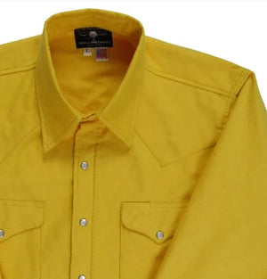 Solid Yellow Flannel with Snaps Ruddock