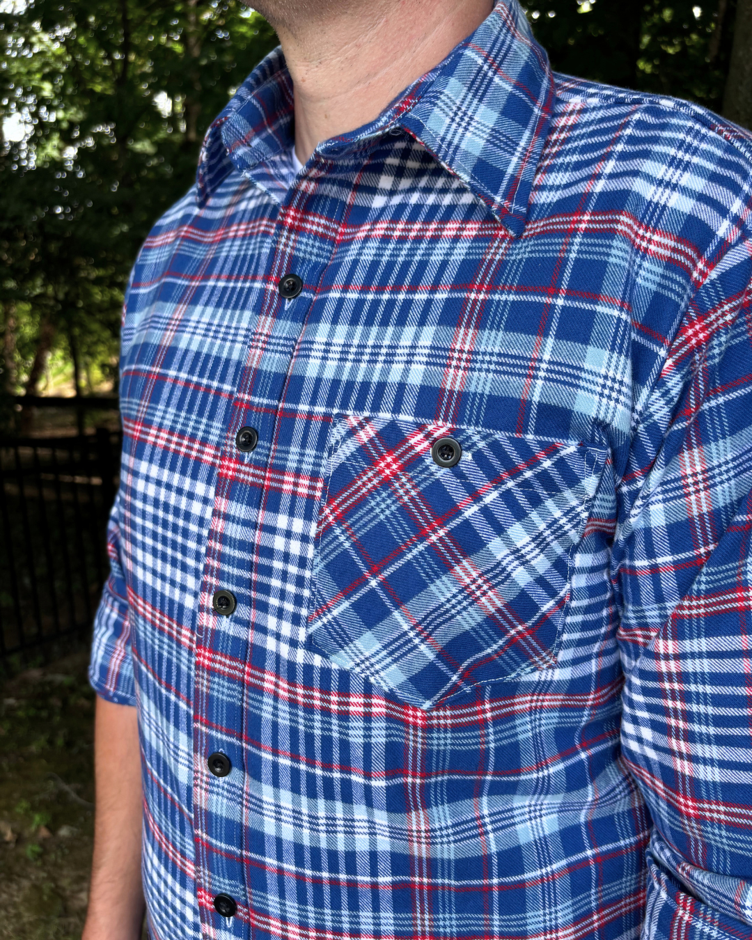 America250 Fitted Long Sleeve Midweight Flannel Shirt