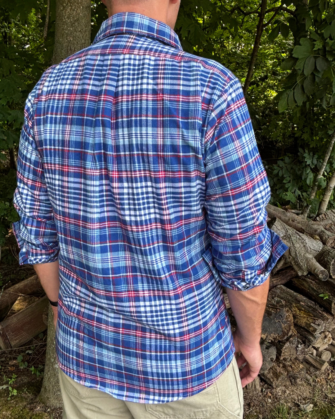America250 Fitted Long Sleeve Midweight Flannel Shirt