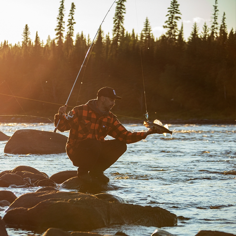 Quilted Flannel Shirt Jacket with Pockets