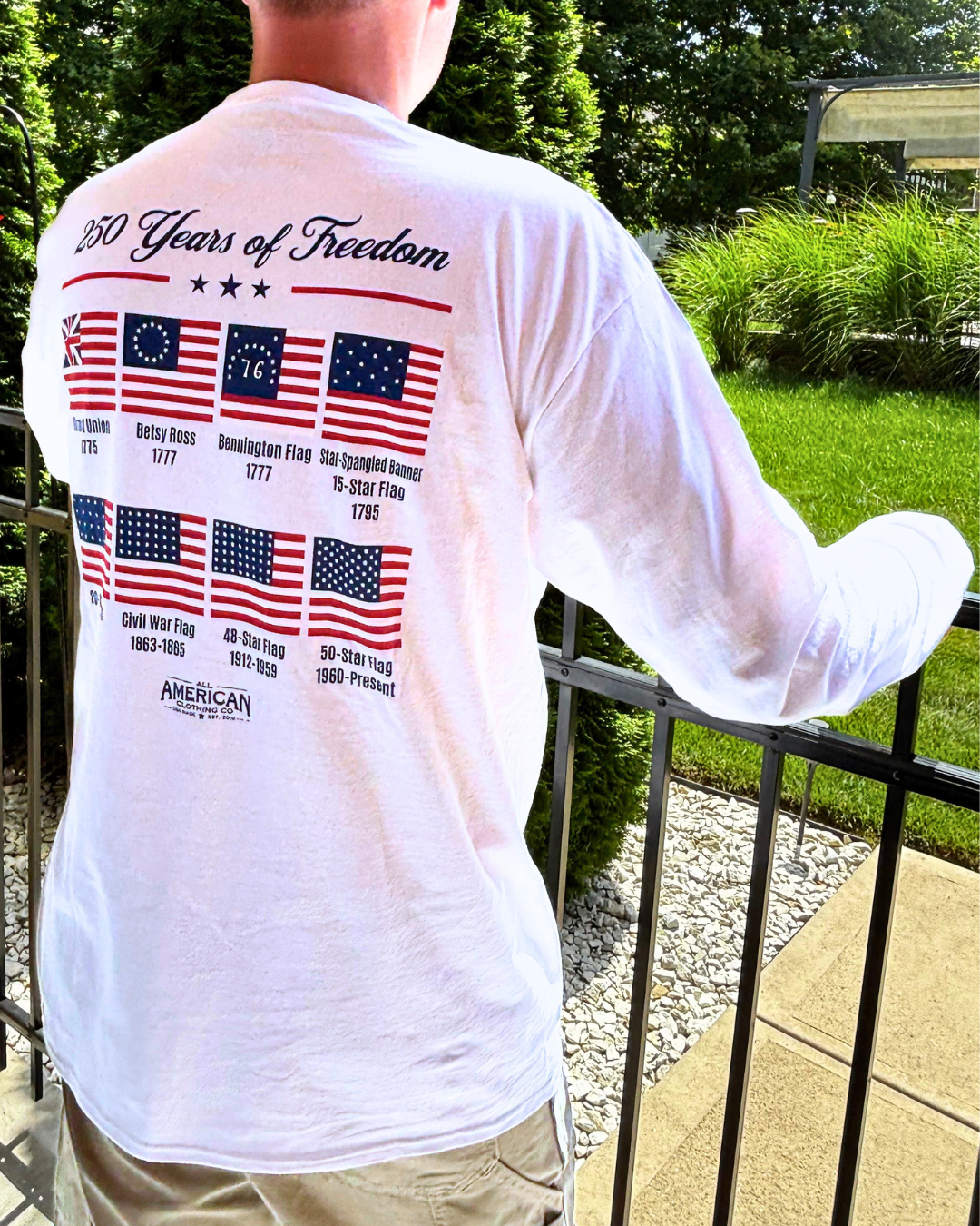 Heavyweight 250 Years of Freedom Long Sleeve Pocket T-Shirt