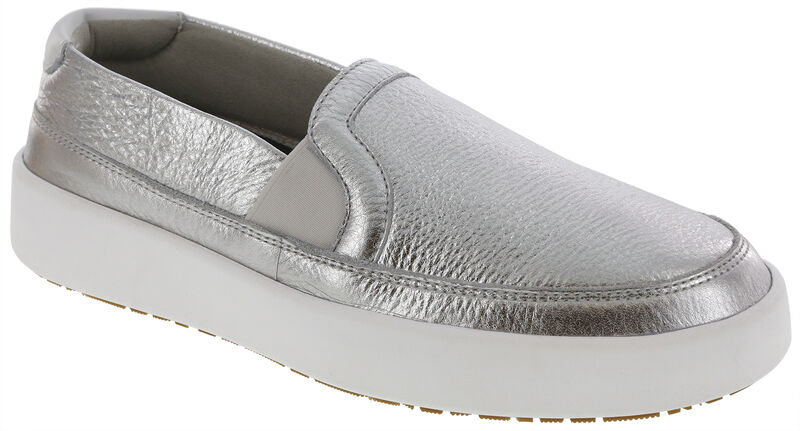 Women&#39;s Silver Slip-On Sneaker