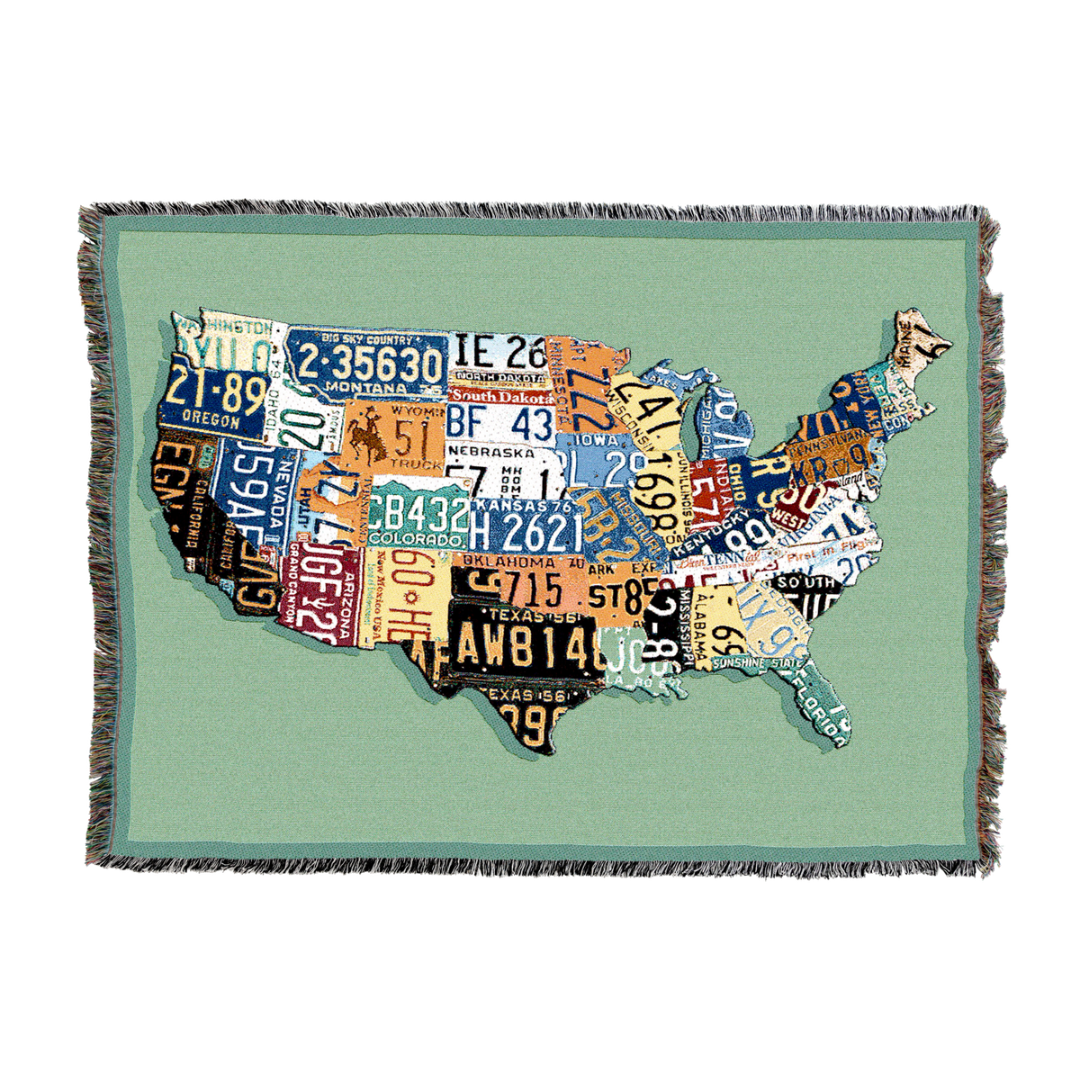 USA License Plate Blanket