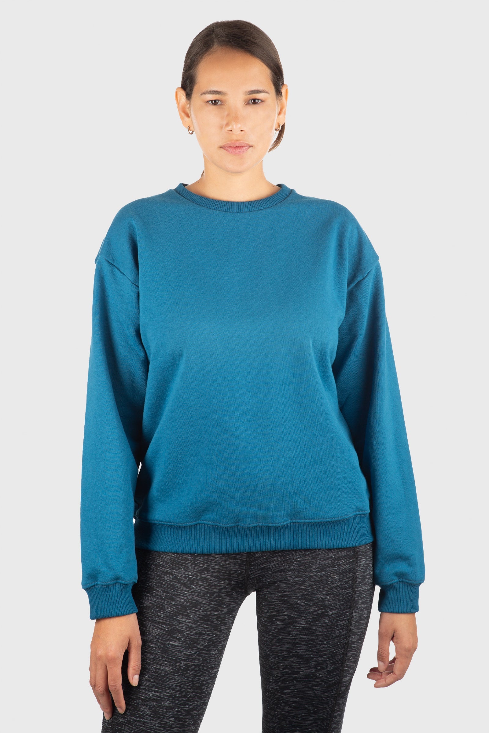 Mid-Weight Fleece Crew Sweatshirt - Deep Blue