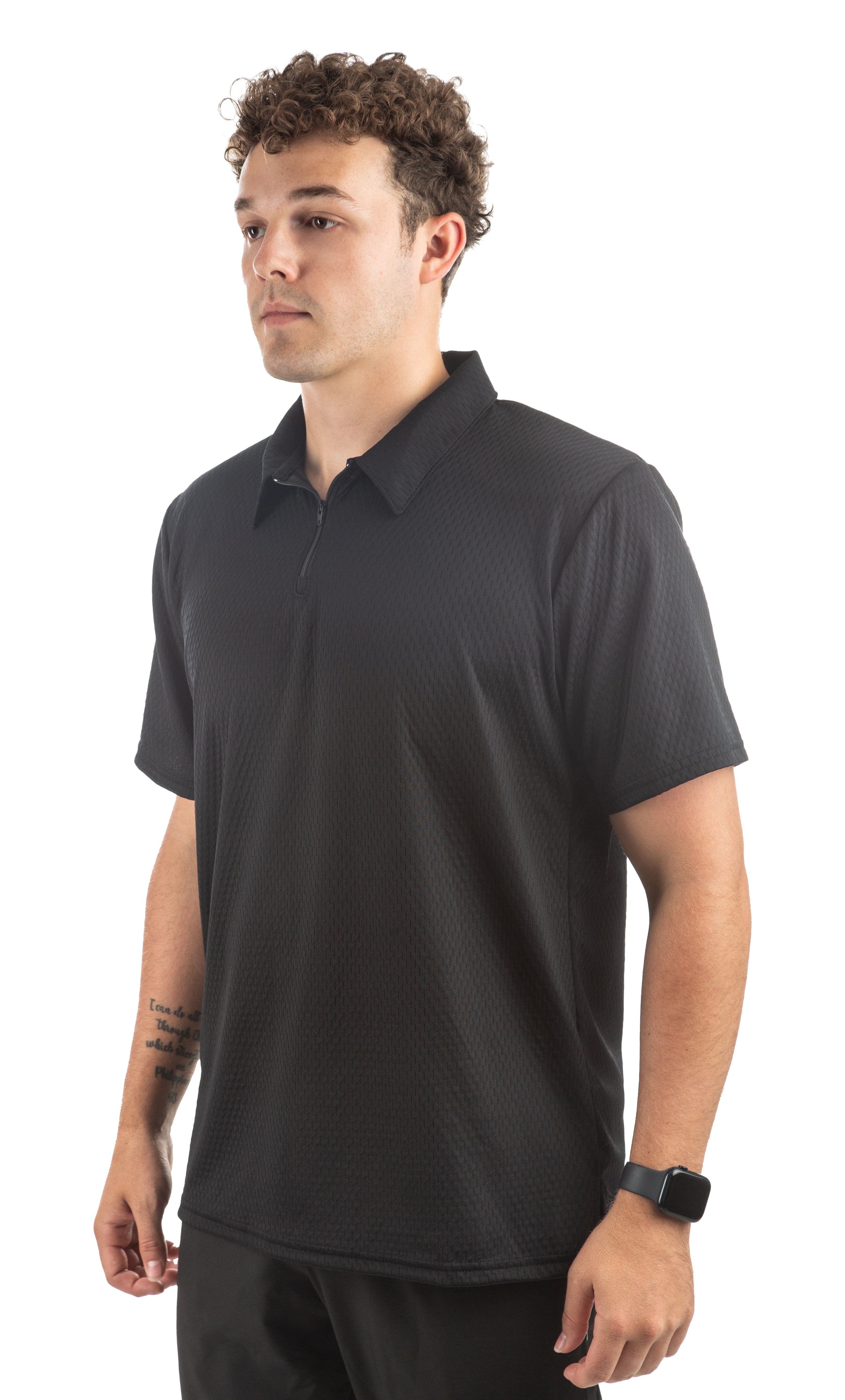 Men's Mesh Dry-Wicking Loose-Fit Short-Sleeve Polo Shirt - All