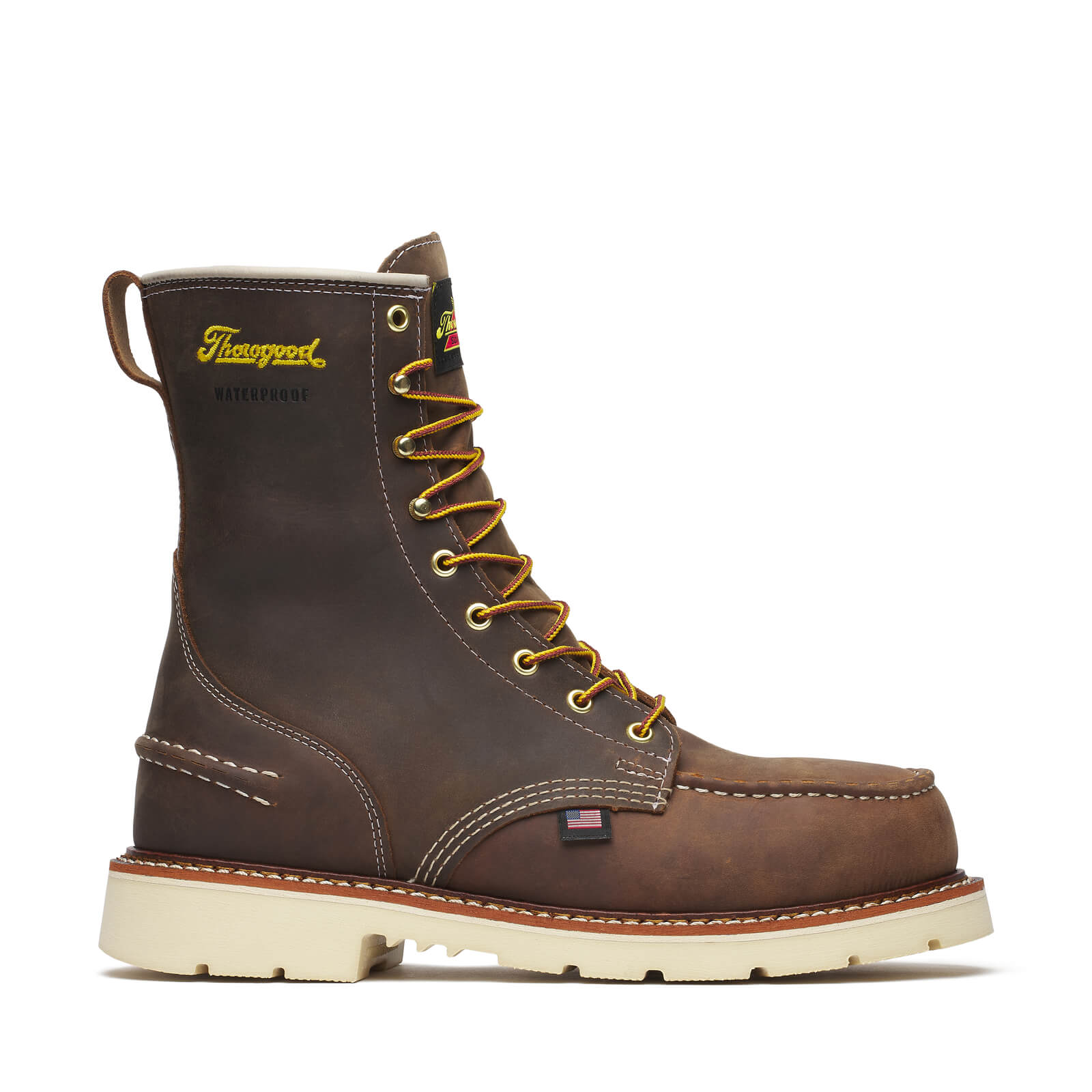 1957 Series 8" Crazy Horse Steel Toe Work Boot With White Wedge