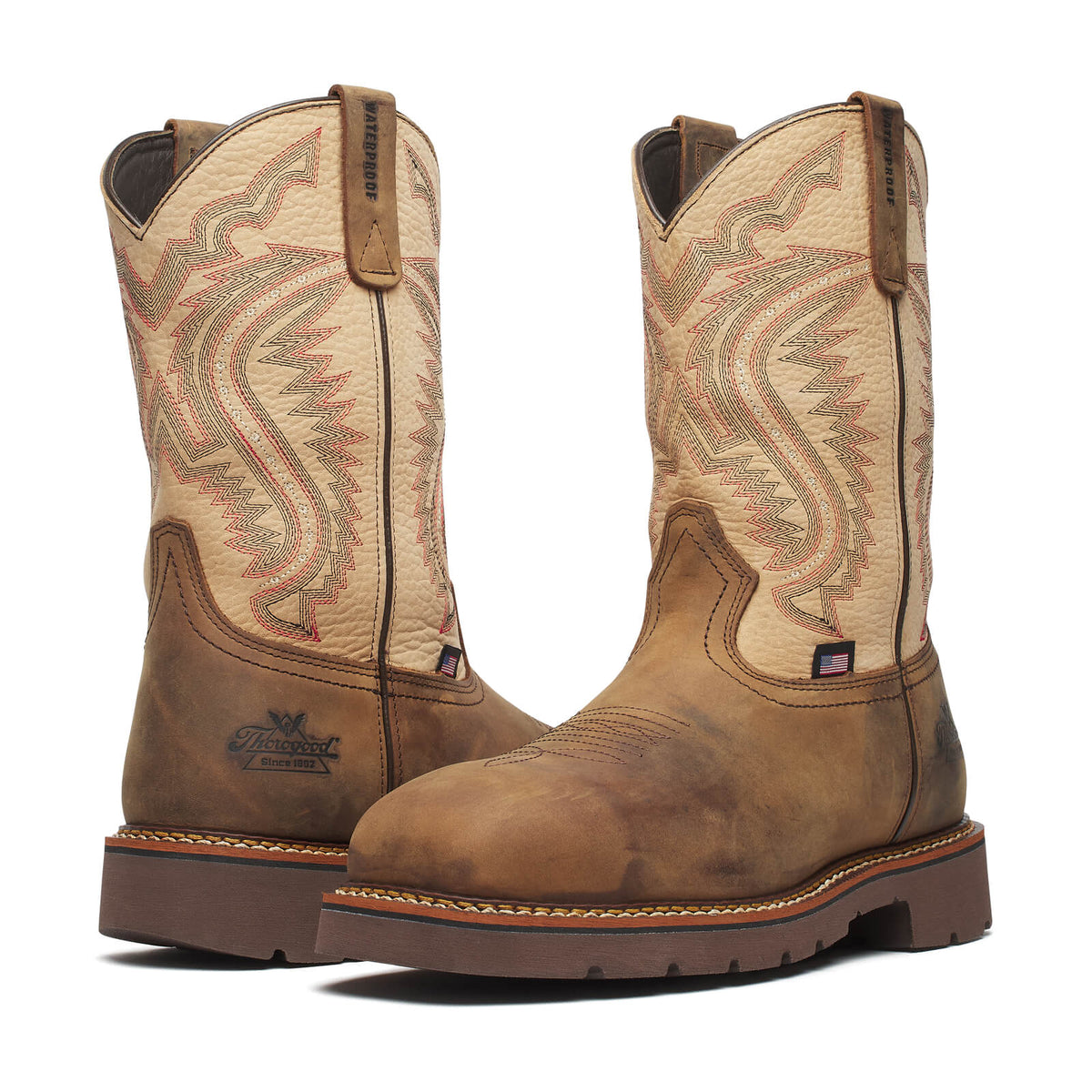 Western Work Series 11" Waterproof Crazy Horse/Rawhide Nano Composite Safety Toe Work Boot