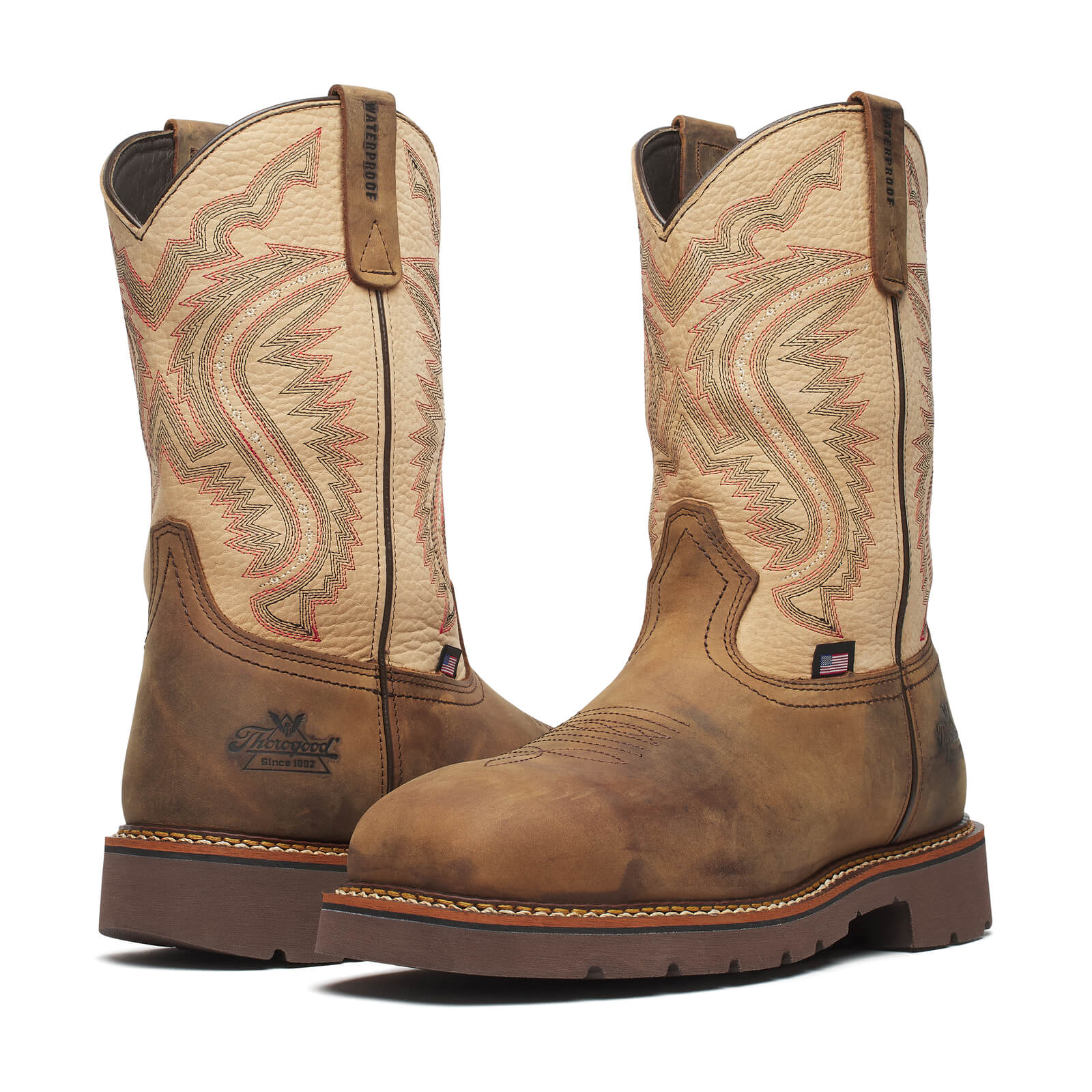Western Work Series 11" Waterproof Crazy Horse/Rawhide Nano Composite Safety Toe Work Boot