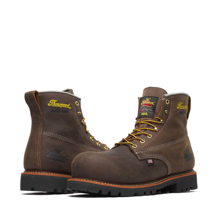 American Legacy Series 6” Crazy Horse Nano Safety Toe Insulated Waterproof Work Boot
