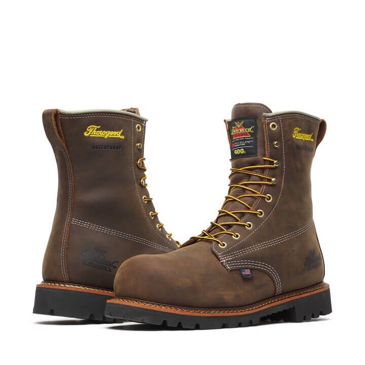 American Legacy Series 8” Crazy Horse Nano Safety Toe Insulated Waterproof Work Boot