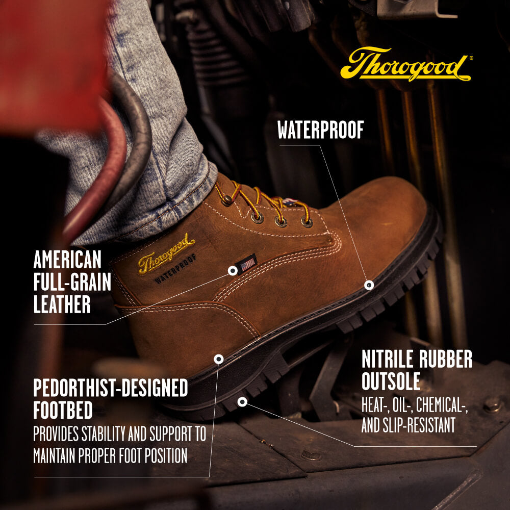 Genesis Series 6″ Chestnut Waterproof Work Boot