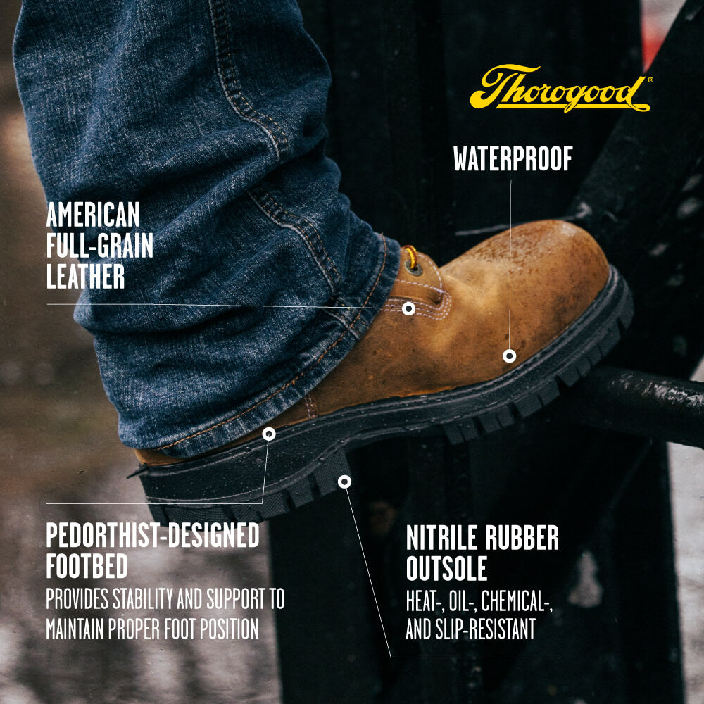 Genesis Series 8″ Chestnut Safety Toe Waterproof Work Boot