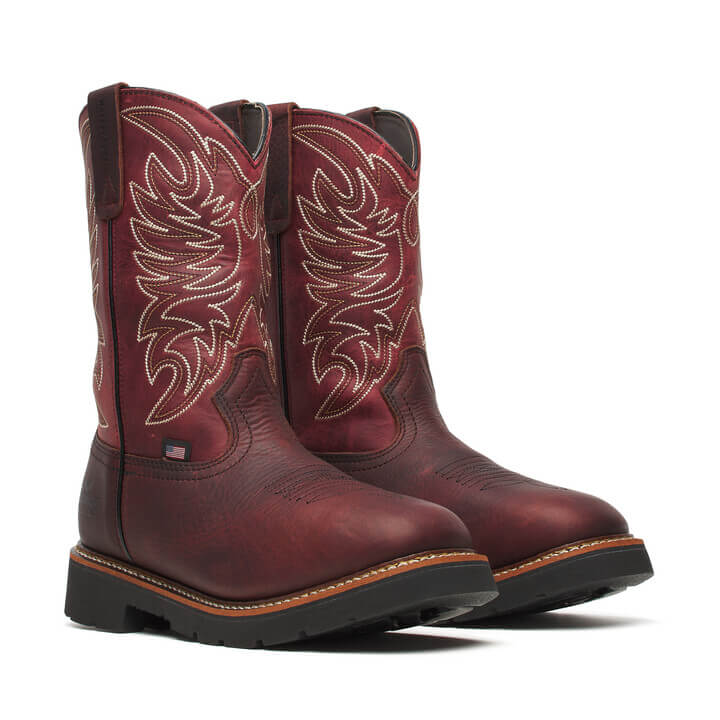 Western Work Series 11" Waterproof Chili/Crimson Non-Safety Toe Work Boot