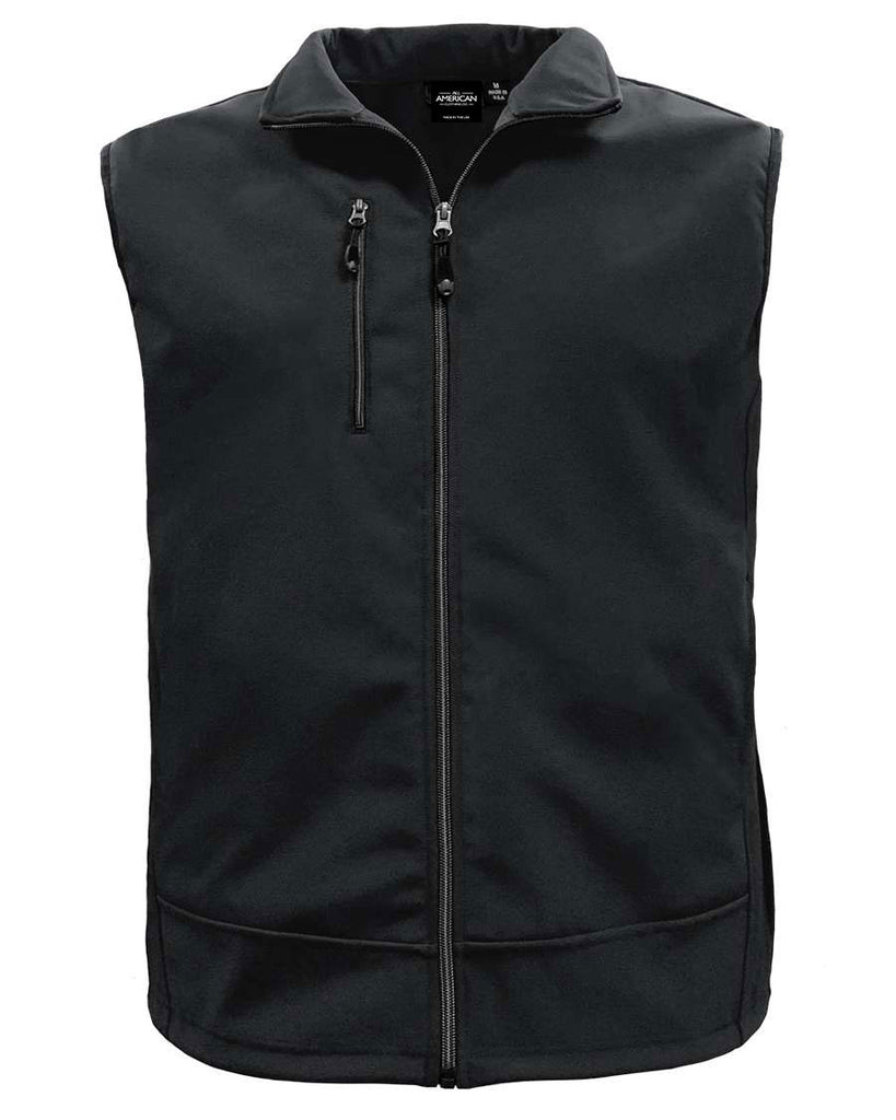 Men's 3-Layer Soft Shell Zip Vest | Made in USA - All American