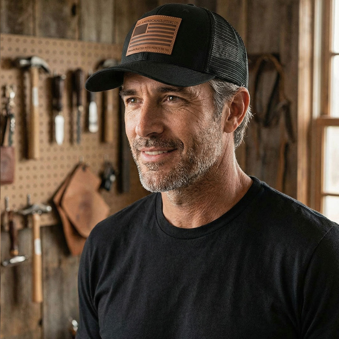 Black Mesh Trucker Hat w/ Patch