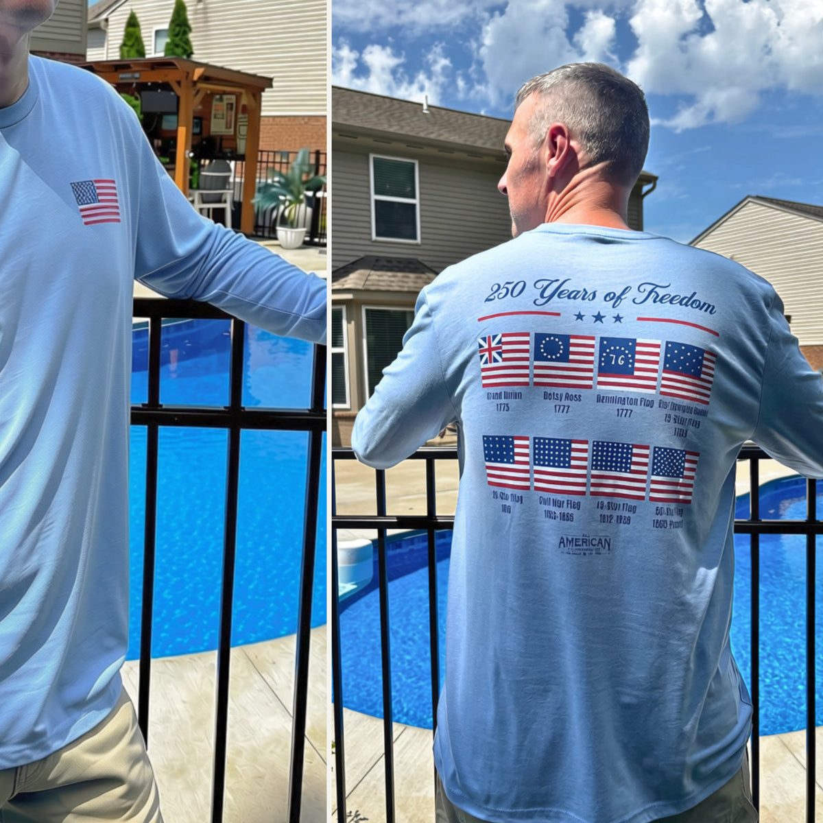 Heavyweight 250 Years of Freedom Long Sleeve T-Shirt *Tall