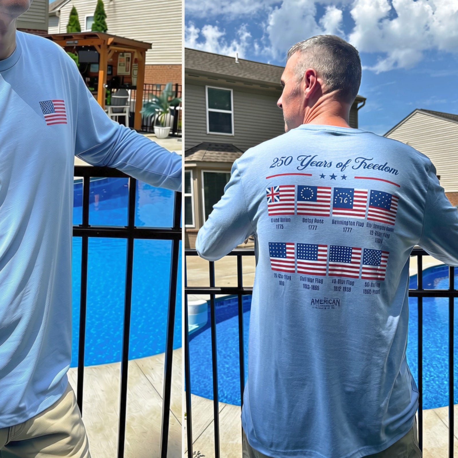 Heavyweight 250 Years of Freedom Long Sleeve T-Shirt *Tall