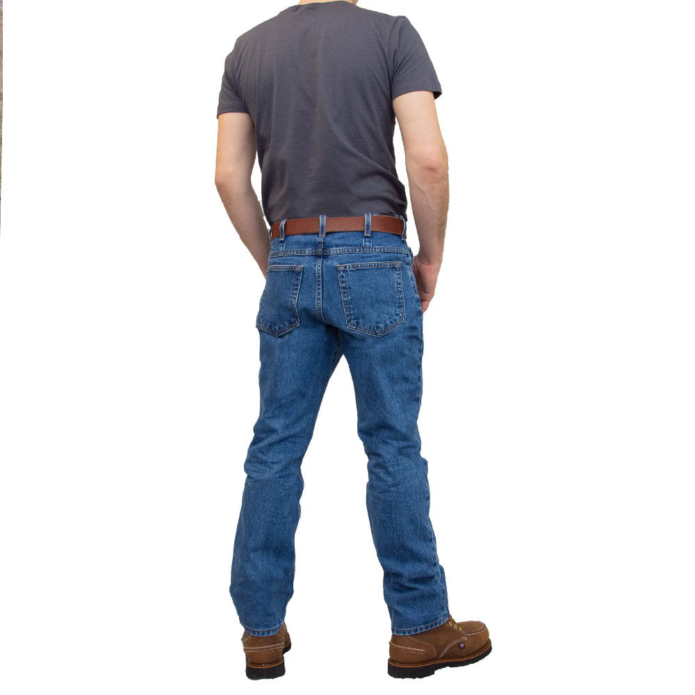 man wearing jeans