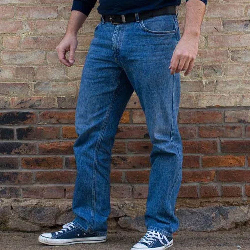 man wearing jeans