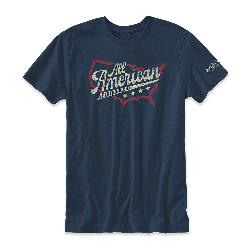 All American Summer Map Graphic T-Shirt