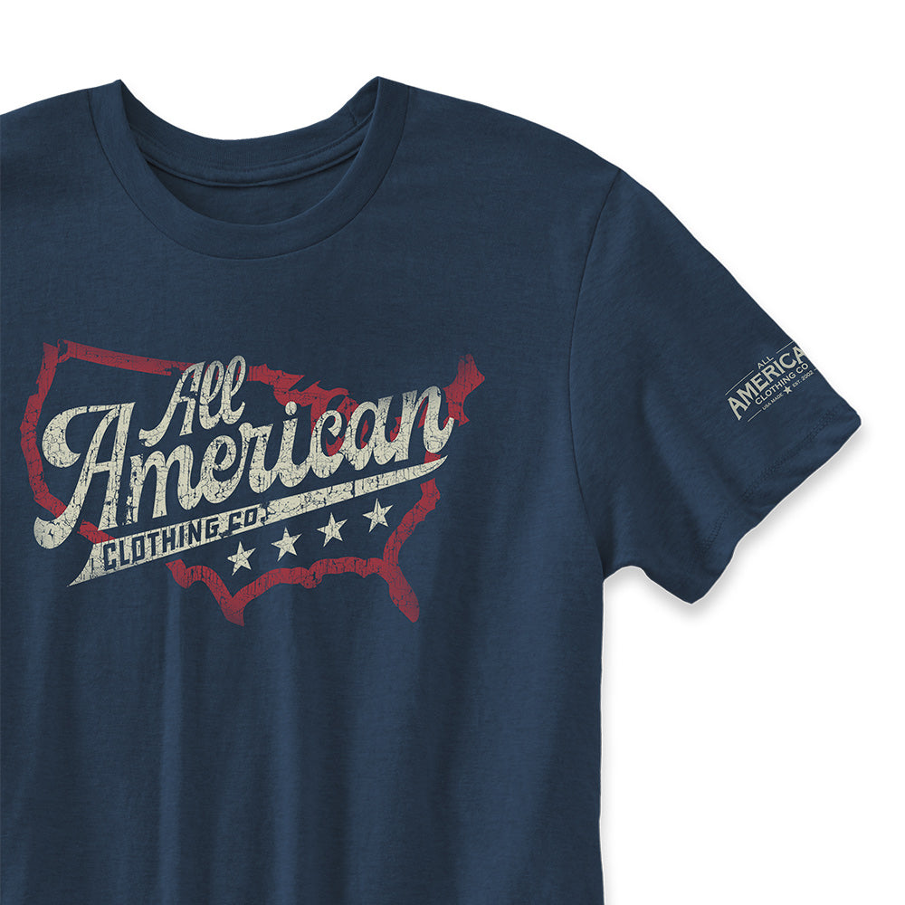 All American Summer Map Graphic T-Shirt