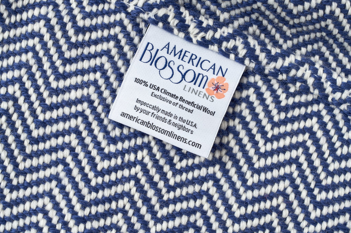American Made Chevron Wool Throw Blanket