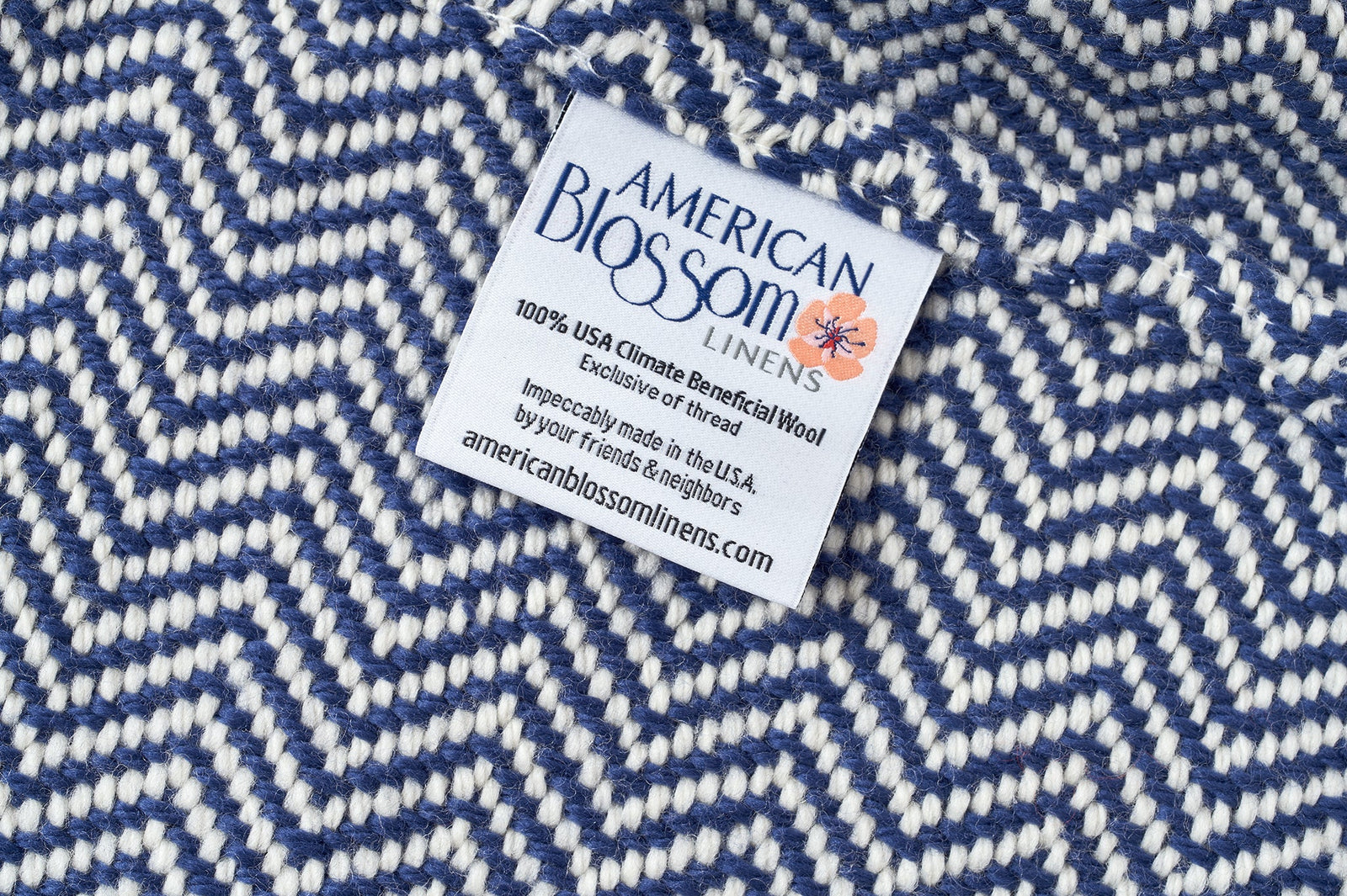 American Made Chevron Wool Throw Blanket