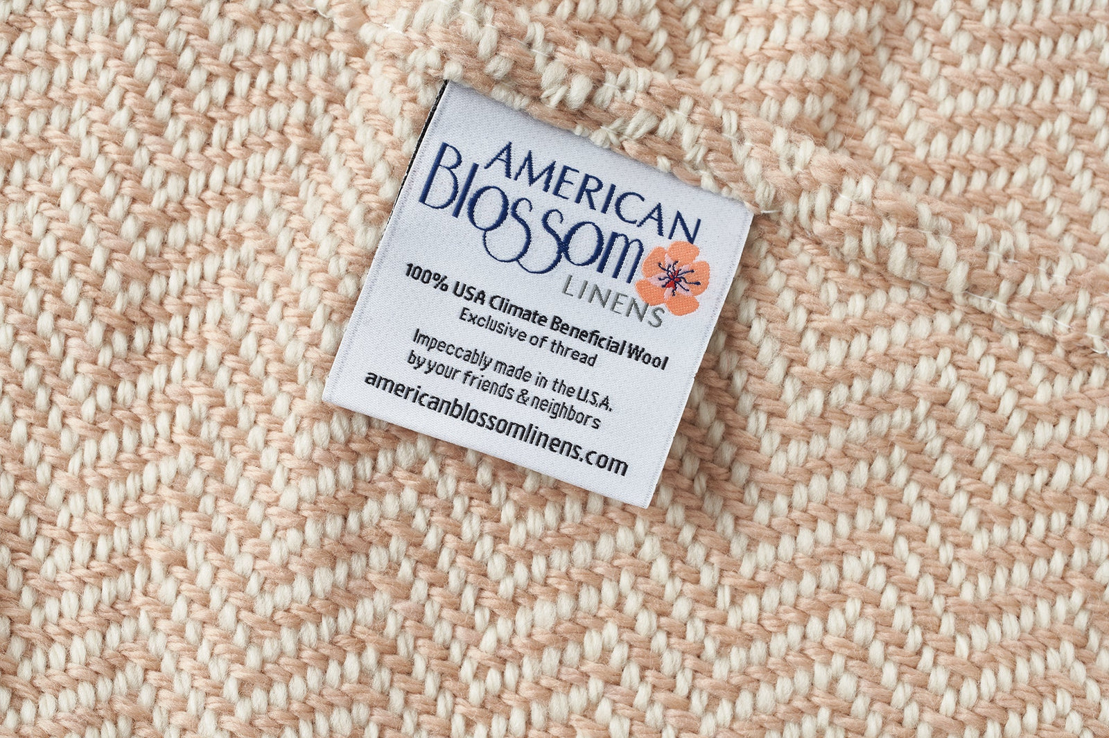 American Made Chevron Wool Throw Blanket