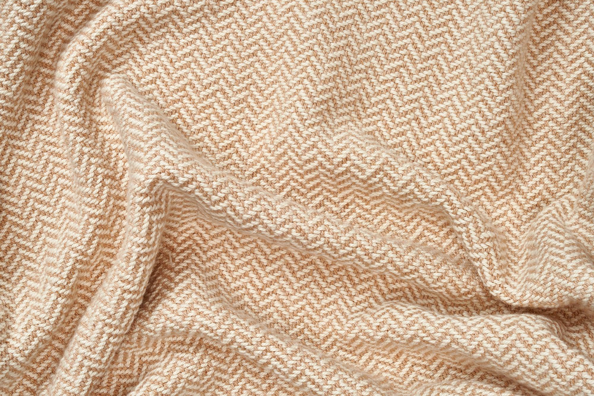 American Made Herringbone Weave Cotton Blanket