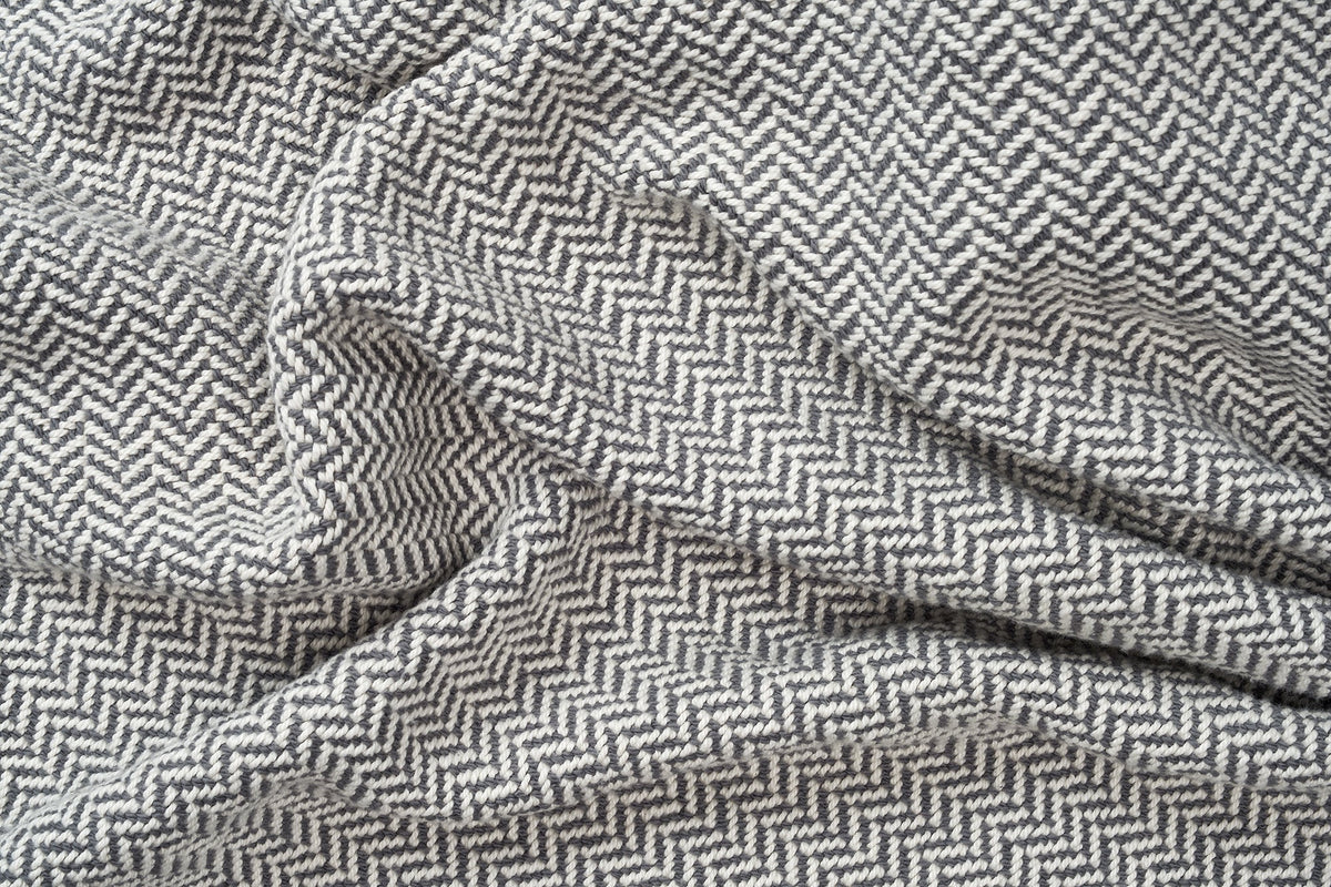 American Made Herringbone Weave Cotton Blanket