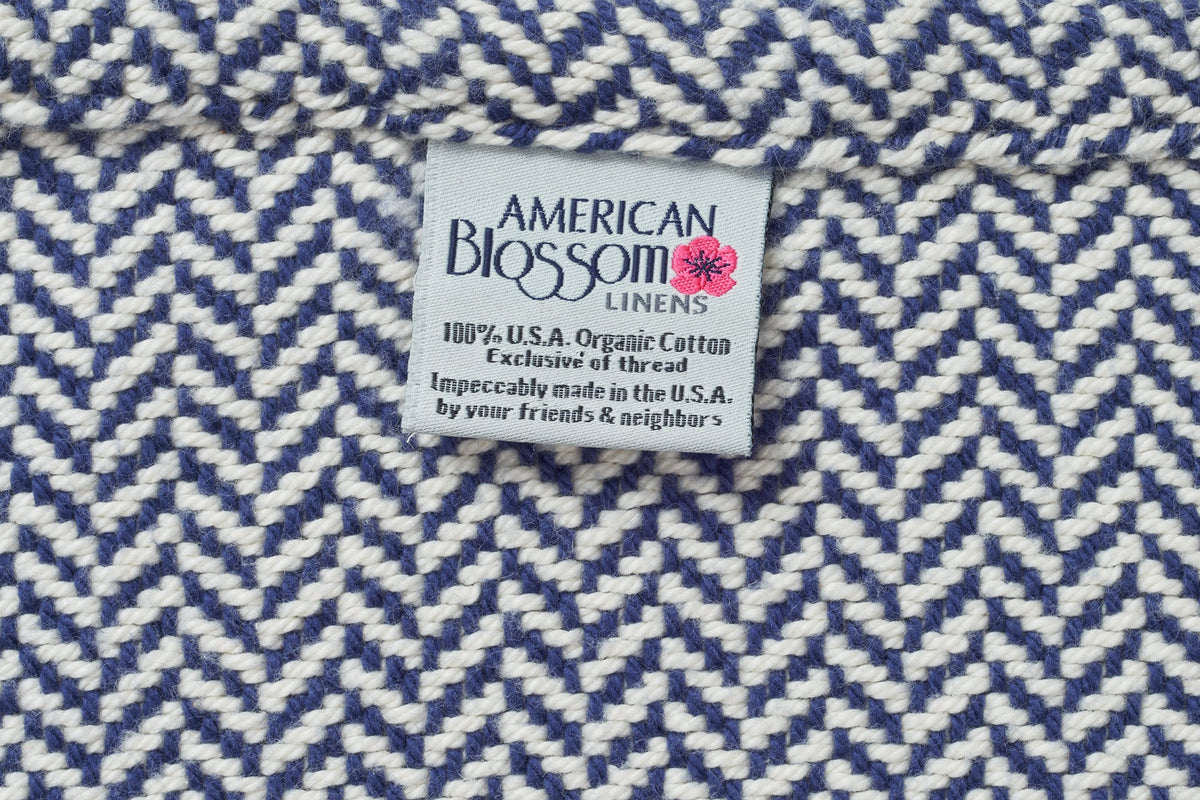 American Made Herringbone Weave Cotton Blanket