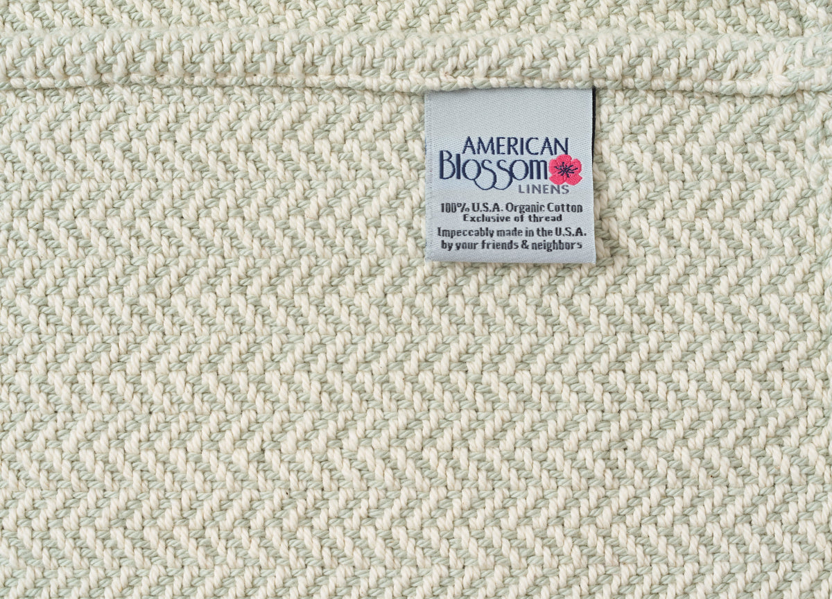 American Made Herringbone Weave Cotton Blanket