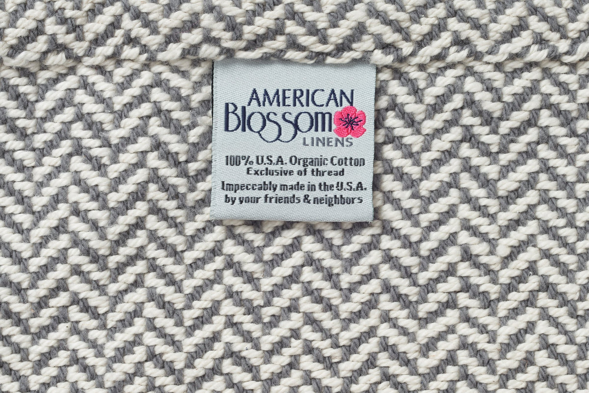 American Made Herringbone Weave Cotton Blanket