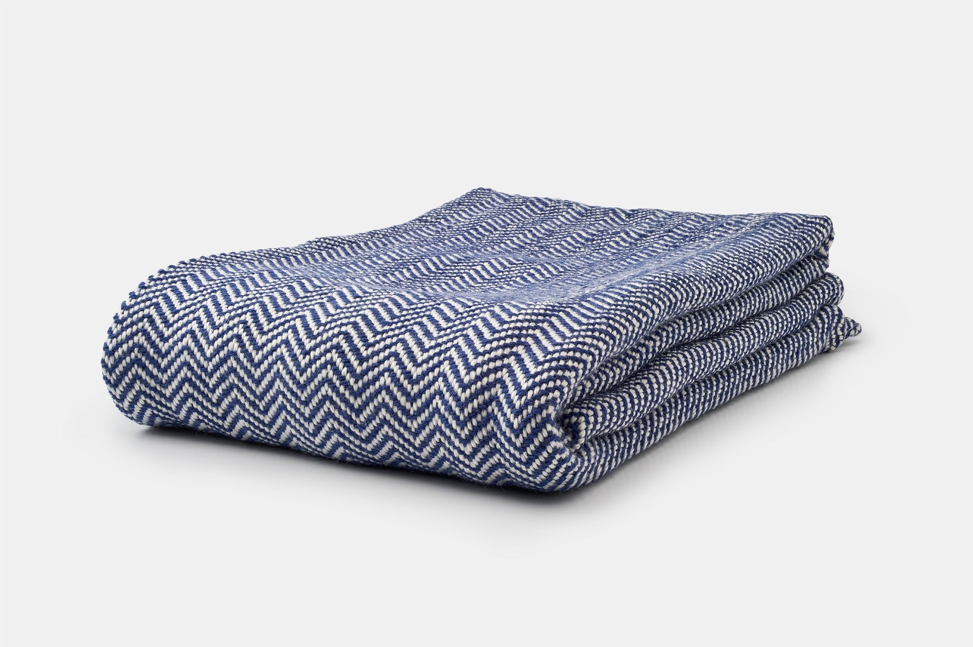 American Made Chevron Wool Throw Blanket