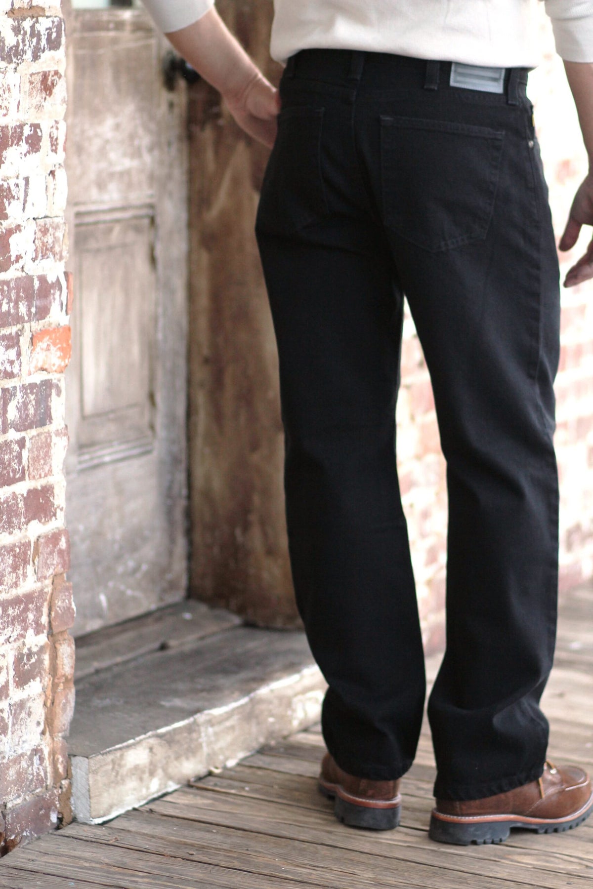 Gusset Easy Fit Jean - Black