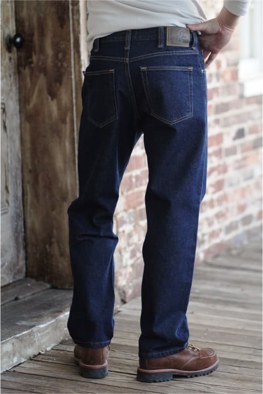 Gusset Relaxed Fit Jean - Industrial Blue