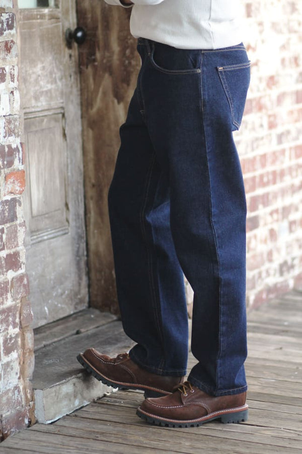 Gusset Relaxed Fit Jean - Industrial Blue
