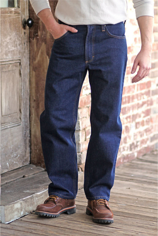 Gusset Relaxed Fit Jean - Industrial Blue