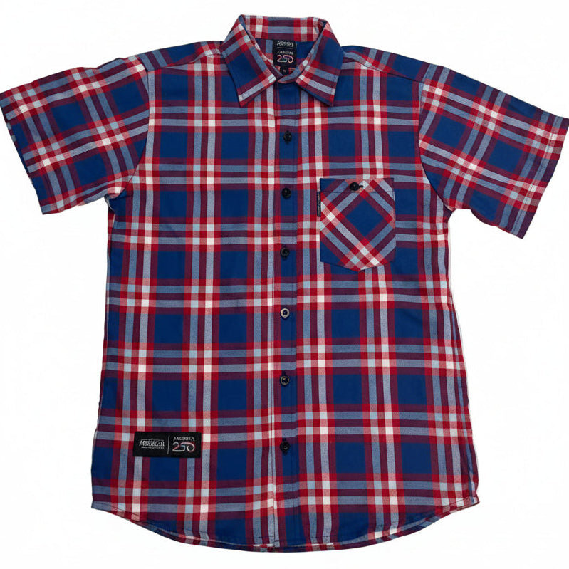 America250 Fitted Short Sleeve Lightweight Flannel Shirt